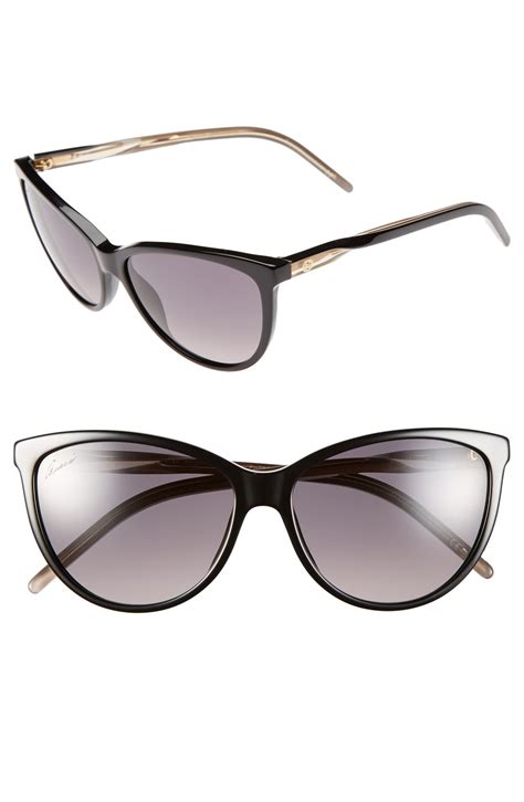 58mm cat eye sunglasses gucci|oversized cat eye sunglasses gucci.